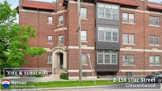 Condo for sale at 2156 Lilac Street in Crescentwood Winnipeg [upl. by Vento702]