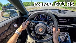 Porsche 911 GT3 RS  Driving the Ultimate 992 On the Street POV Binaural Audio [upl. by Ahcsas989]