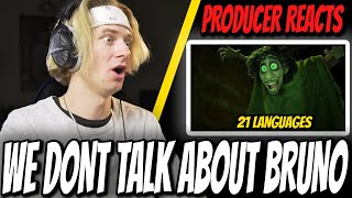 Producer Reacts to We Dont Talk About Bruno From quotEncantoquot  In 21 Languages [upl. by Ezeerb]