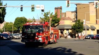 Seattle Fire E18 and M18 responding [upl. by Wynne]