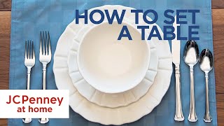 How to Set a Table Basic Table Setting Guide  JCPenney [upl. by Natanhoj440]