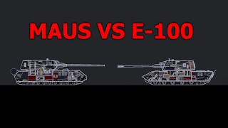 PzKpfw VIII quotMAUSquot VS PzKpfw E100  People Playground tank battle [upl. by Ravaj838]