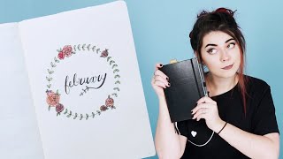 PLAN WITH ME February Bullet Journal  January FlipThrough [upl. by Notsyrb]