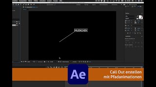 After Effects CALL OUT Zeigeelement erstellen  Pfade animieren  trimmen  DEUTSCH [upl. by Ajuna]