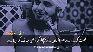 Mehnat Karne Se Allah Insan Ke🥀❤️ Peer Ajmal Raza Qadri themuslimwrites [upl. by Narret]