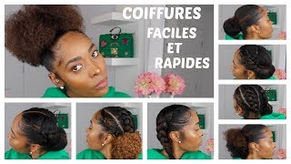 COIFFURES RAPIDES ET FACILES  CHEVEUX CRÉPUS BOUCLÉS FRISÉS [upl. by Figueroa]