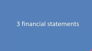 3 financial statements [upl. by Krystal]