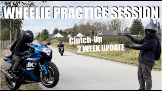 WHEELIE Practice  GSXR 750  motovlog [upl. by Mauer782]