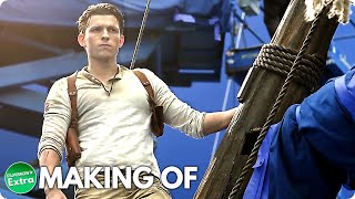 UNCHARTED 2022  Behind the Scenes of Tom Holland amp Mark Wahlberg Action Movie [upl. by Stiles]