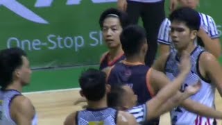 Allen Mina and Danny Marilao scuffle  Pangasinan vs Bacolod MPBL 2024 [upl. by Coralyn]