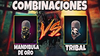 PAÑUELO MANDIBULA DE ORO VS BUFANDA TRIBAL  COMBINACIONES DE ROPA FREE FIRE 2022 🔥 [upl. by Teerprug]