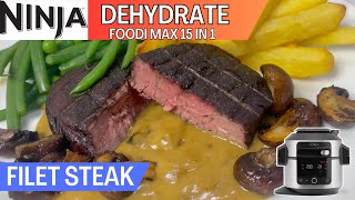 NINJA FOODI 15 in 1 DEHYDRATE FILET STEAK  Can we create a Pink Tender Steak using this method [upl. by Jollanta639]