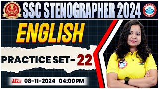 SSC Stenographer 2024  SSC Stenographer English Practice Set 22  English By Kiran Mam [upl. by Inor]