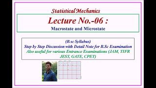 Macrostate and Microstate  Statistical mechanics  Thermodynamical Probability [upl. by Assillam]