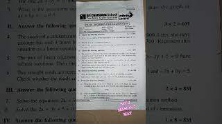 10 th class set 2 session 7 mat scts papers [upl. by Ehling]