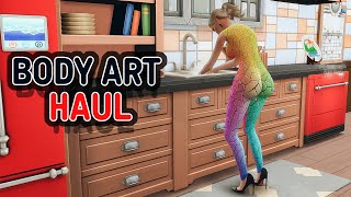 4K Clean Haul Body art suit  How to make mosaic Body art on the sims 4  Body art Haul  Try Haul [upl. by Grizel]