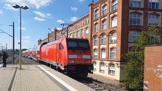 Dresden SBahn mit BR146 in DresdenPieschen S1 Meißen Triebischtal [upl. by Nidnerb]