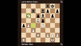 Borislav Ivkov vs Larry Melvyn Evans  Amsterdam Interzonal 1964  Round 9 [upl. by Bergman]