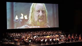 Forth Eorlingas  LOTR Two Towers Live orchestra Barcelona 15423 [upl. by Aiet127]