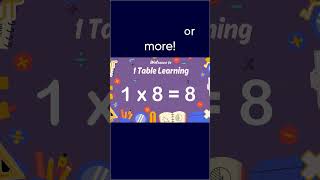 1 Times Table Easy Multiplication For Kids  ytshorts youtubeshorts shorts [upl. by Irvin]