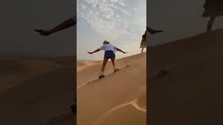 Ride the Dunes Sandboarding Adventure in Dubai 🏄‍♂️🏜️ [upl. by Elleuqram]