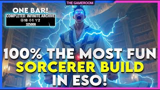 THE MOST FUN ONE BAR SORCERER BUILD 20  ESO [upl. by Maer674]