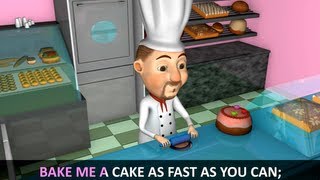 Pat A Cake with Lyrics  Childrens Nursery Rhymes Song by eFlashApps [upl. by Deadman126]