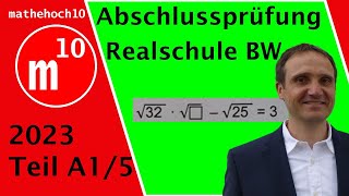 Abschlussprüfung 2023 Teil A1 Nr 5 Realschule BW I mathehoch10 I einfach erklärt I Mathe Klasse 10 [upl. by Batholomew]