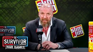 Triple H discusses CM Punk’s epic return Survivor Series WarGames Press Conference highlights [upl. by Divine132]