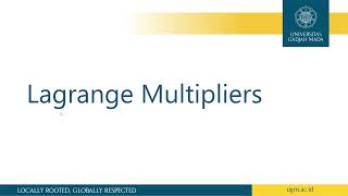 Topik 3  Lagrange Multipliers [upl. by Ahsirt]