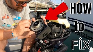 TOHATSU OUTBOARD PULL CORD REPLACEMENT [upl. by Anada]