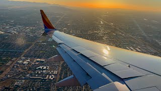 4K – Awesome Phoenix Landing – Southwest Airlines – Boeing 7378 Max – PHX – N8766T – SCS 1147 [upl. by Haley]