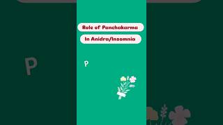 Role of PANCHAKARMA in INSOMNIA ayurshodhana ayurveda insomnia ytshorts [upl. by Kanter836]