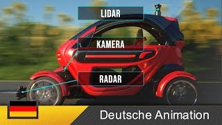 Autonomes Fahren  Selbstfahrendes Auto  Funktionsweise Animation [upl. by Grayson]