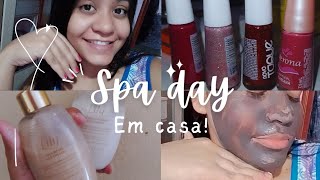 SPA DAY EM CASA 🏠💅🧖‍♀️💆‍♀️ [upl. by Nivrehs]