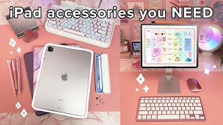 iPad accessories you NEED 2023 🍎 iPad stand amp case apple pencil sleeve keyboards amp more [upl. by Akiras]