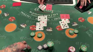 2000 Buyin Blackjack session in Vegas DOUBLE OR DUST [upl. by Aticilef]