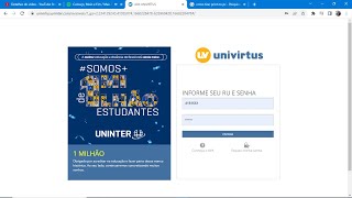 COMO É A PLATAFORMA DA UNINTER 2024 conhecendo o AVA UNIVIRTUS ambiente virtual de aprendizagem [upl. by Roux70]