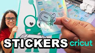 STICKERS Mini vs STICKERS Grandes Imprimir y Cortar con Cricut [upl. by Norrab]