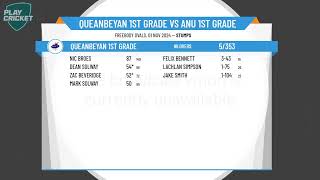 Queanbeyan 1st Grade v ANU 1st Grade Day 1 [upl. by Grani67]