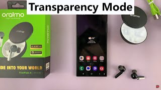 How To Enable amp Disable Transparency Mode On Oraimo FreePods 4 [upl. by Canice]