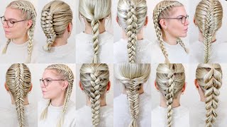 How To Braid Your Own Hair For Complete Beginners  15 EASY Braids For Summer FULL TALK THROUGH [upl. by Arimlede]