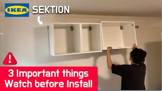 IKEA SEKTION wall cabinet suspension rail installation  assembly guide [upl. by Iredale]