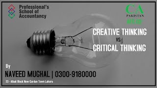 Creative Thinking VS Critical Thinking [upl. by Nylodnewg60]