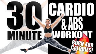 30 Minute Cardio and Abs Workout with Sydney Cummings🔥Burn 480 Calories 🔥 [upl. by Dier]