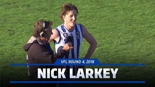 Nick Larkey postmatch VFL Round 4 2018 [upl. by Walcott]