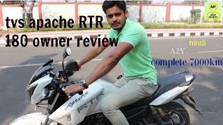 TVS apache RTR 180 OWNER REVIEW complete 7000km ABS [upl. by Camarata103]