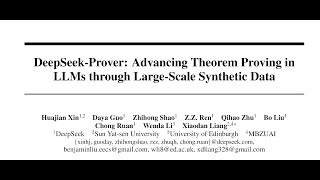 DeepSeekProver Advancing Theorem Proving in LLMs through LargeScale Synthetic Data [upl. by Proulx661]