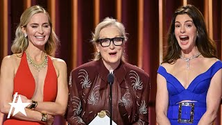 Meryl Streep’s PRICELESS Reaction to Being Compared to a Jockstrap  2024 Emmys  E News [upl. by Enovad]