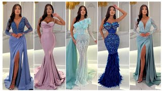 Long flowy elegant party and evening dresses Bold and Glam [upl. by Ellertnom191]